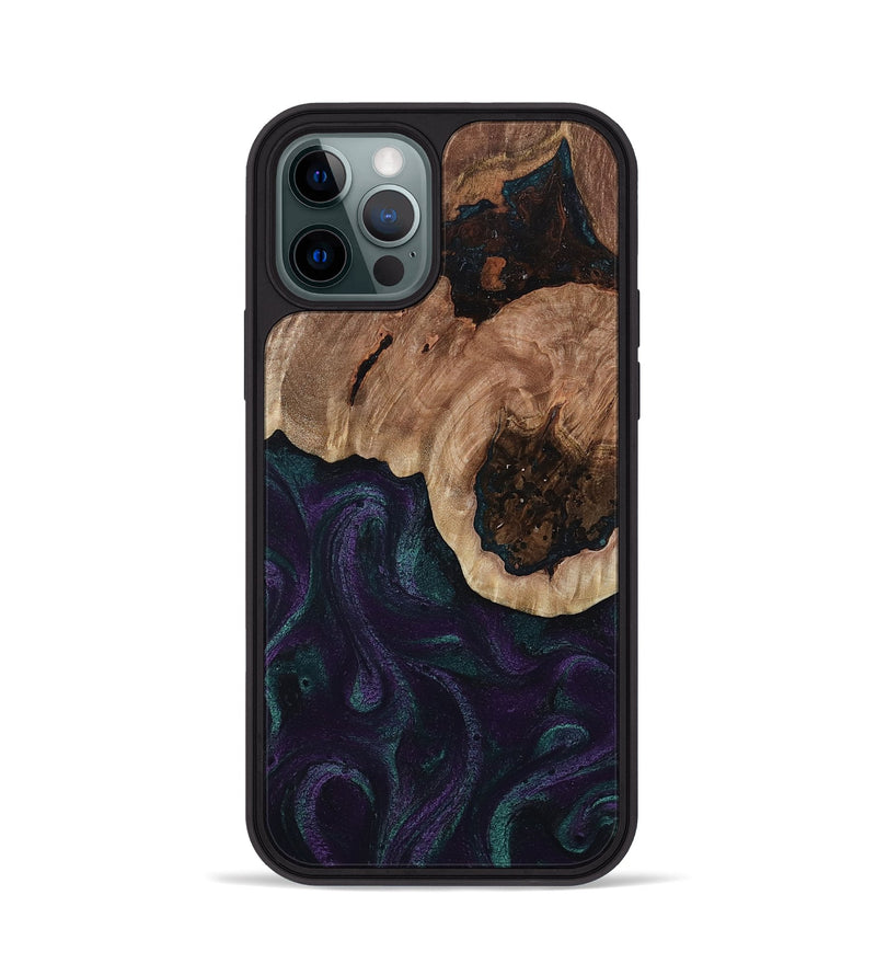 iPhone 12 Pro Wood Phone Case - Elyse (Green, 811564)
