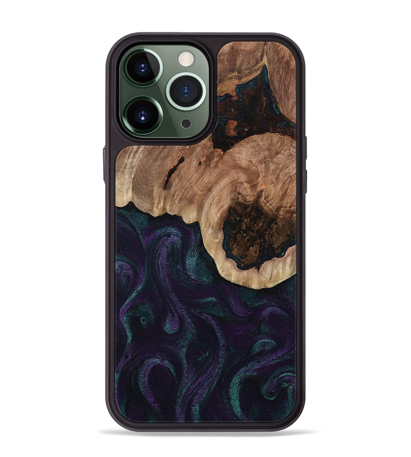 iPhone 13 Pro Max Wood Phone Case - Elyse (Green, 811564)