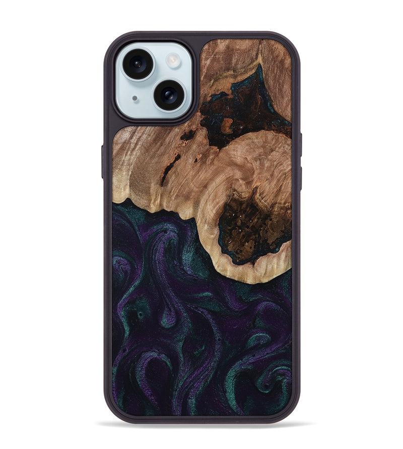 iPhone 15 Plus Wood Phone Case - Elyse (Green, 811564)