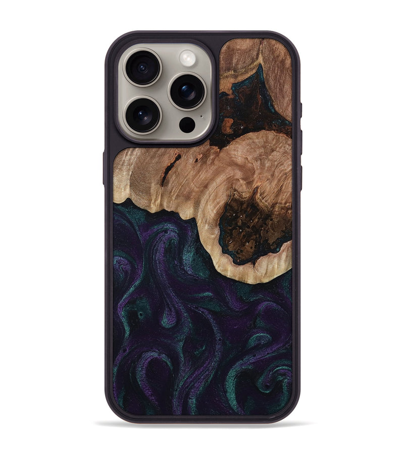 iPhone 15 Pro Max Wood Phone Case - Elyse (Green, 811564)