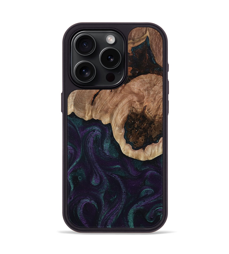 iPhone 15 Pro Wood Phone Case - Elyse (Green, 811564)