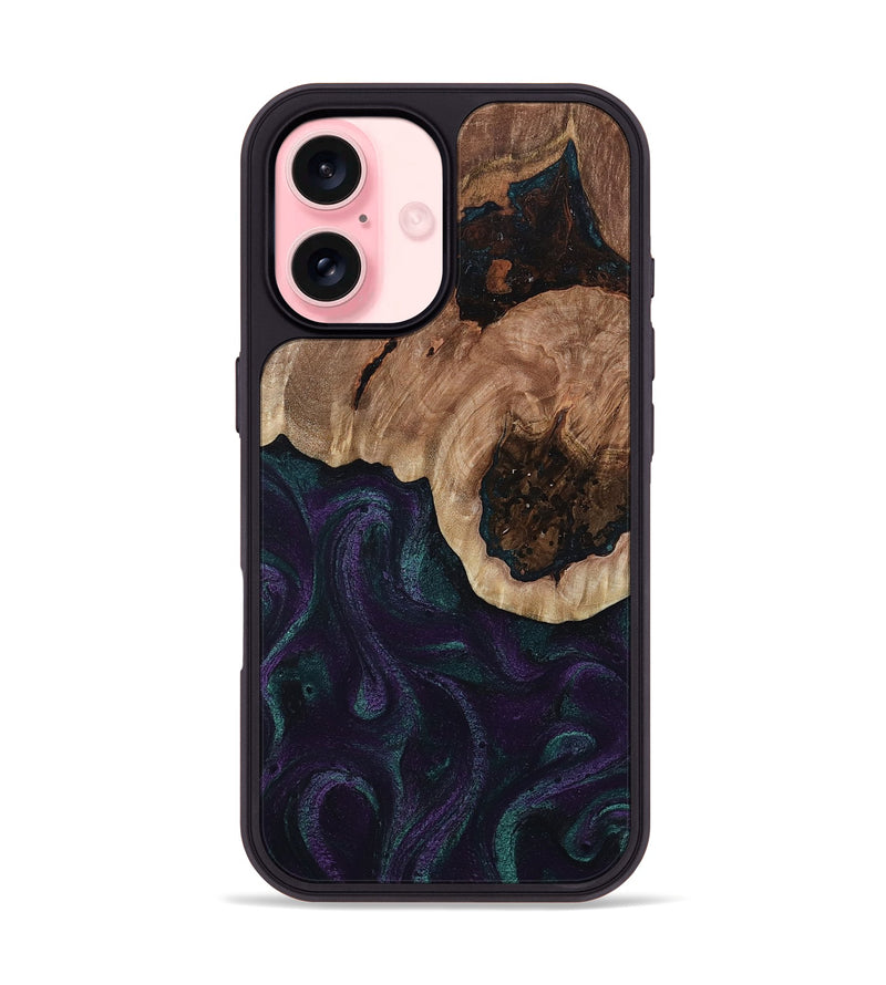iPhone 16 Wood Phone Case - Elyse (Green, 811564)