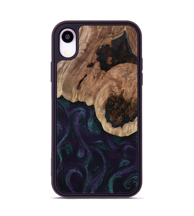 iPhone Xr Wood Phone Case - Elyse (Green, 811564)