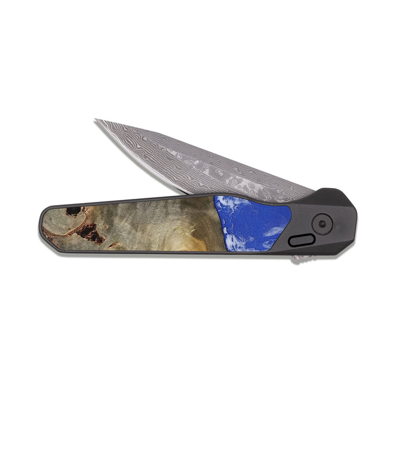 EDC Dark Damascus Wood Pocket Knife - Bowen (Coastal, 811574)