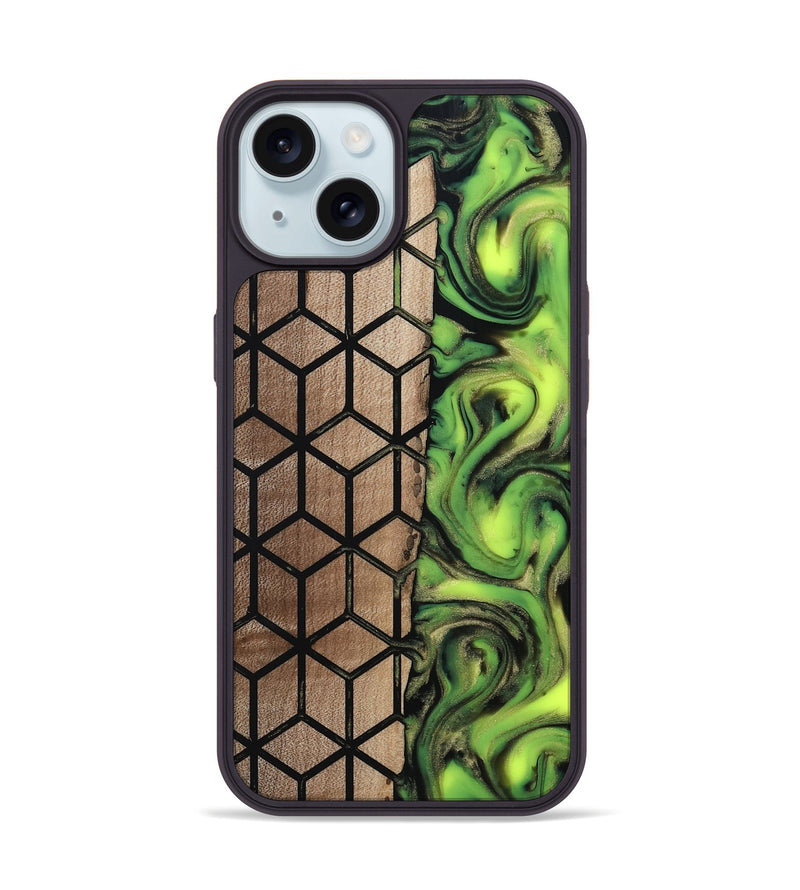 iPhone 15 Wood Phone Case - Delois (Pattern, 811661)