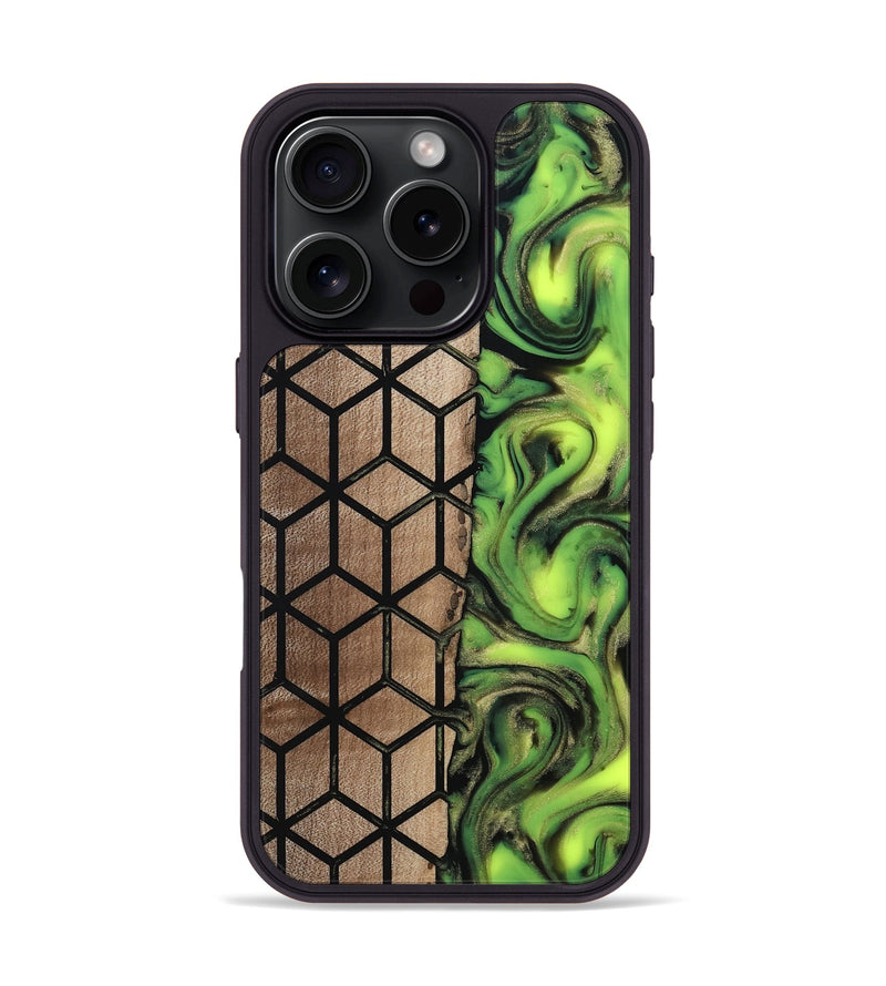 iPhone 16 Pro Wood Phone Case - Delois (Pattern, 811661)