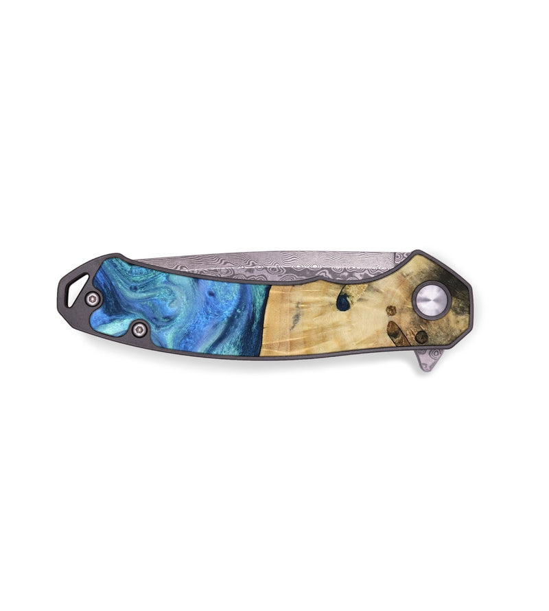EDC Wood Pocket Knife - Hazel (Blue, 811663)