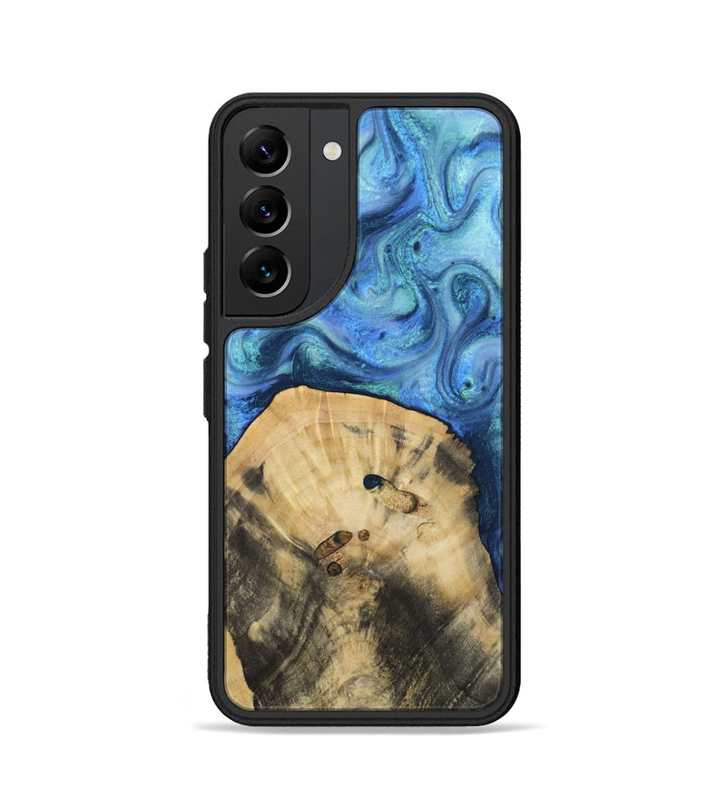 Galaxy S22 Wood Phone Case - Hazel (Blue, 811663)