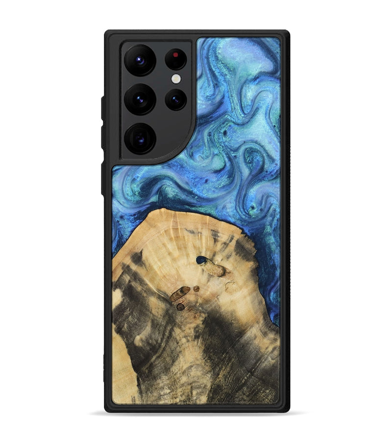 Galaxy S22 Ultra Wood Phone Case - Hazel (Blue, 811663)