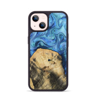 iPhone 14 Wood Phone Case - Hazel (Blue, 811663)