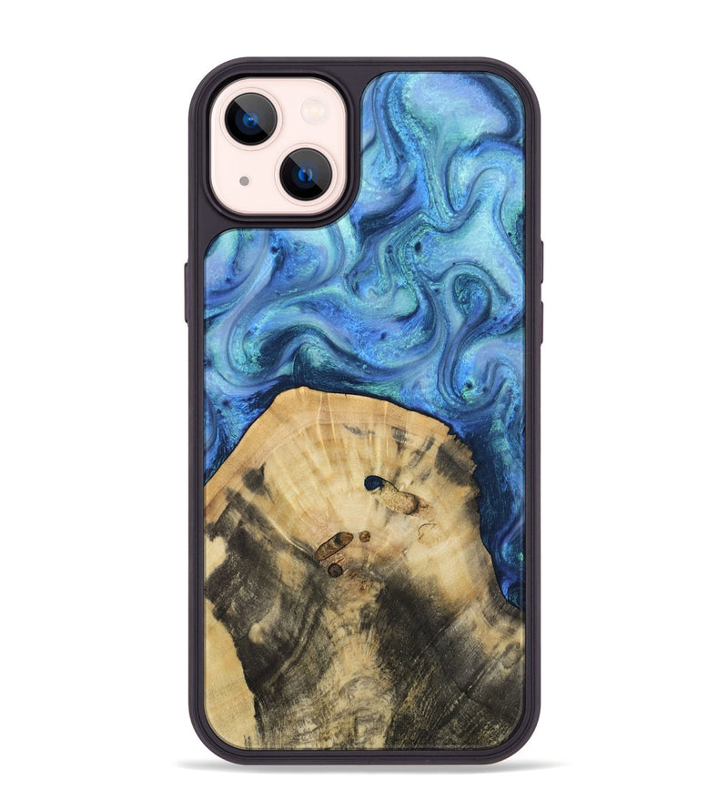 iPhone 14 Plus Wood Phone Case - Hazel (Blue, 811663)