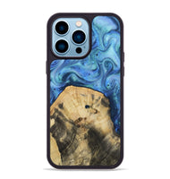 iPhone 14 Pro Max Wood Phone Case - Hazel (Blue, 811663)