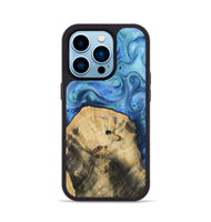 iPhone 14 Pro Wood Phone Case - Hazel (Blue, 811663)
