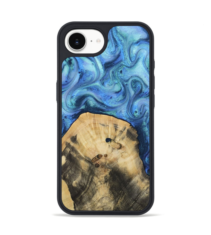 iPhone 16e Wood Phone Case - Hazel (Blue, 811663)