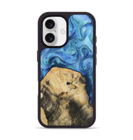 iPhone 17 Wood Phone Case - Hazel (Blue, 811663)