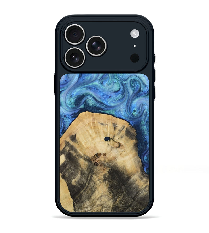 iPhone 17 Pro Max Wood Phone Case - Hazel (Blue, 811663)