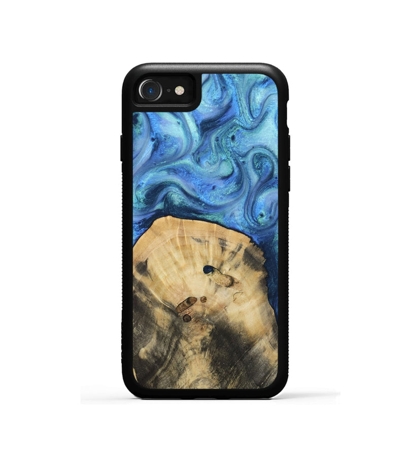 iPhone SE Wood Phone Case - Hazel (Blue, 811663)
