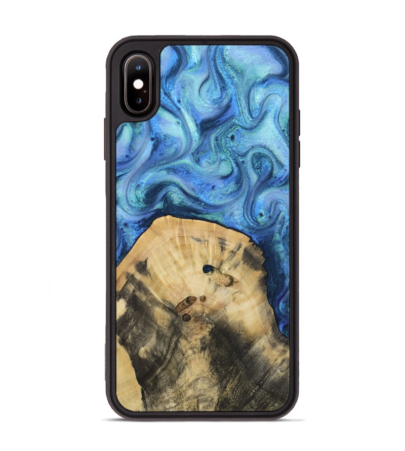 iPhone Xs Max Wood Phone Case - Hazel (Blue, 811663)