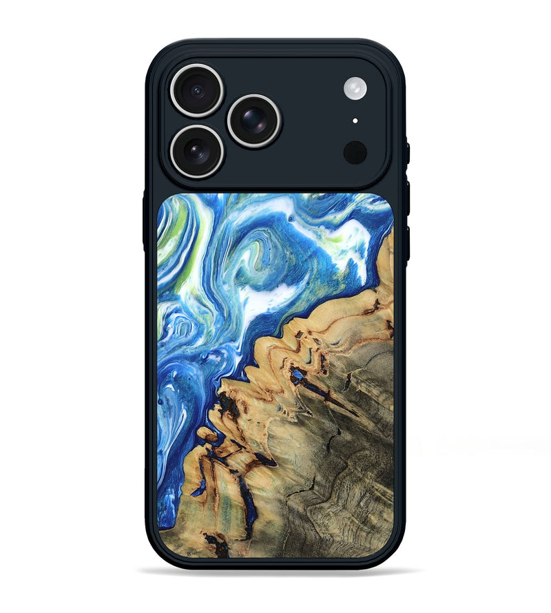 iPhone 17 Pro Max Wood Phone Case - Ainara (Blue, 811739)