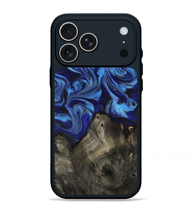 iPhone 17 Pro Max Wood Phone Case - Kailyn (Blue, 811740)