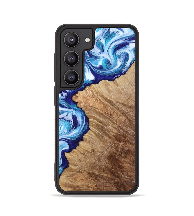 Galaxy S23 Wood Phone Case - Adah (Blue, 811742)