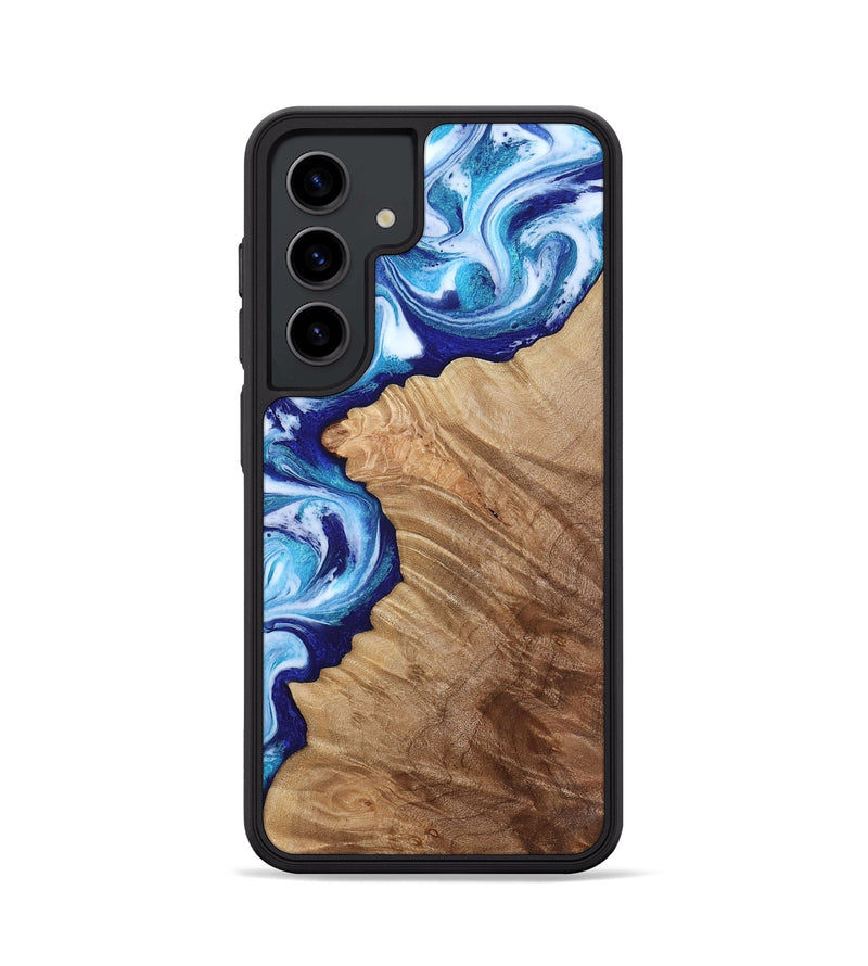 Galaxy S24 Wood Phone Case - Adah (Blue, 811742)