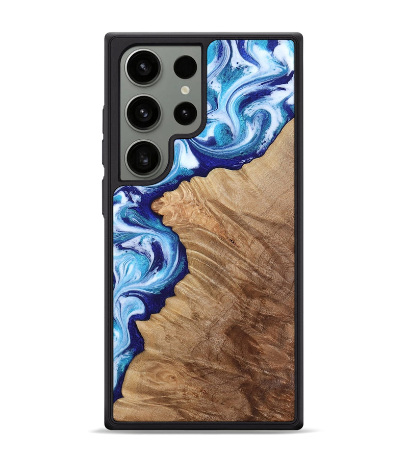 Galaxy S24 Ultra Wood Phone Case - Adah (Blue, 811742)
