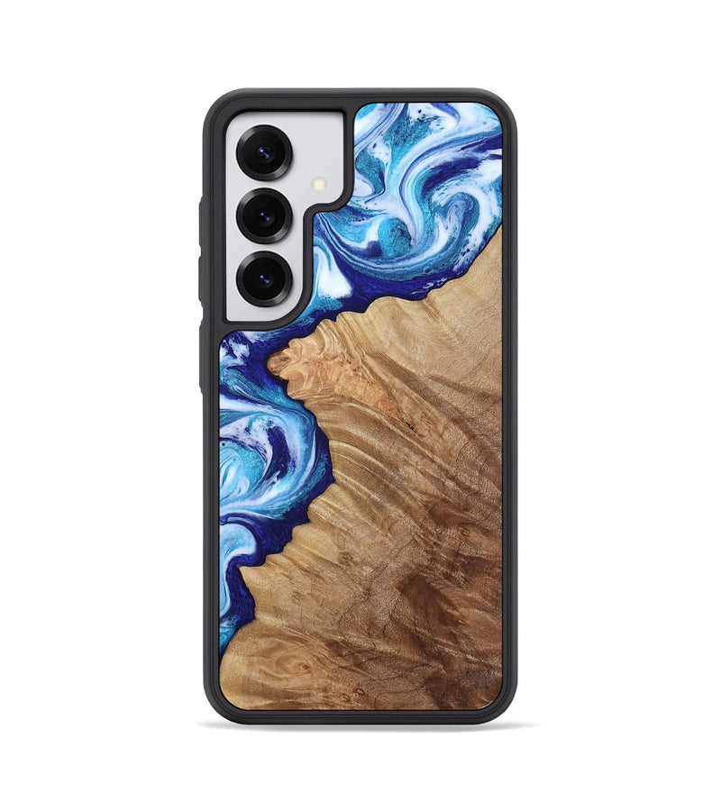 Galaxy S25 Wood Phone Case - Adah (Blue, 811742)