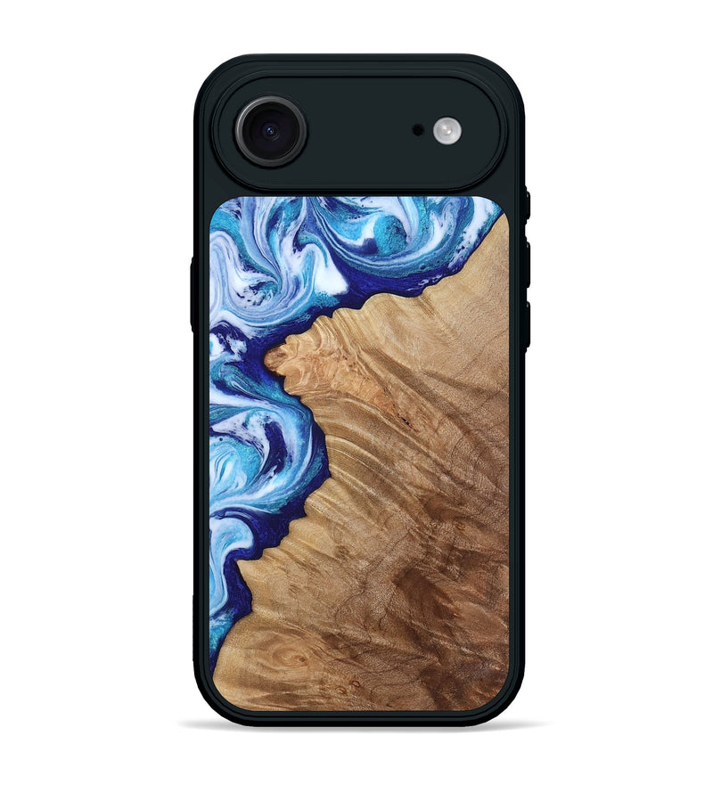 iPhone 17 Air Wood Phone Case - Adah (Blue, 811742)