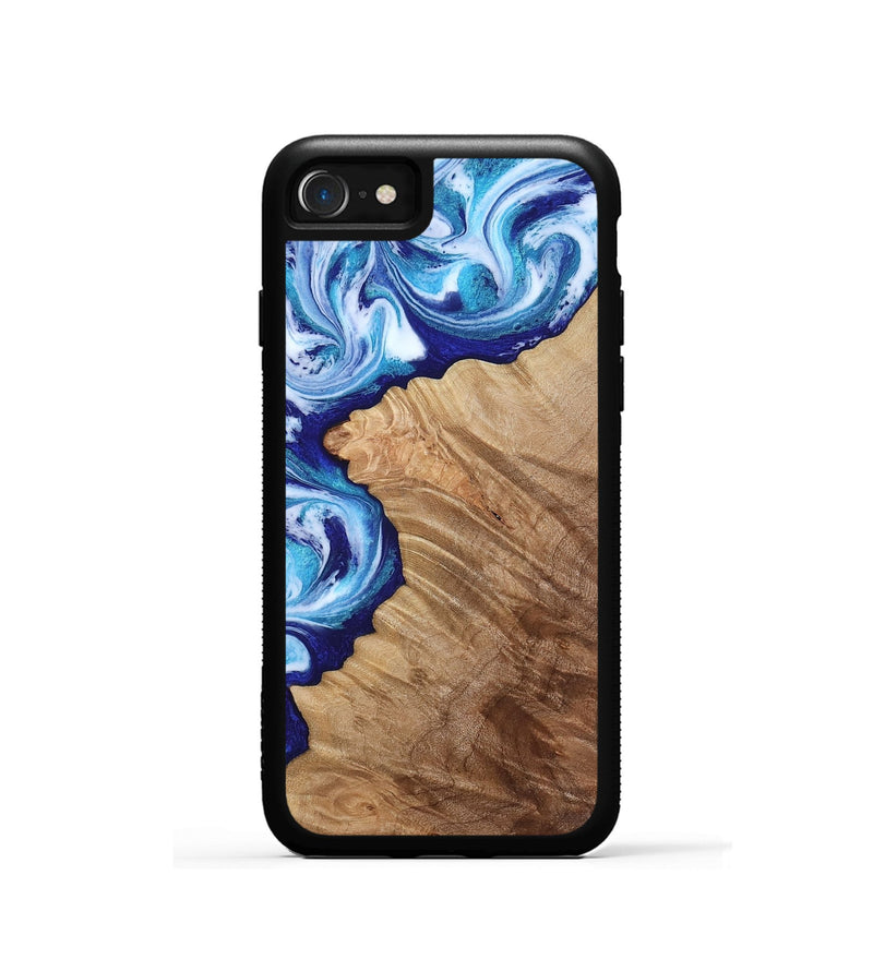 iPhone SE Wood Phone Case - Adah (Blue, 811742)