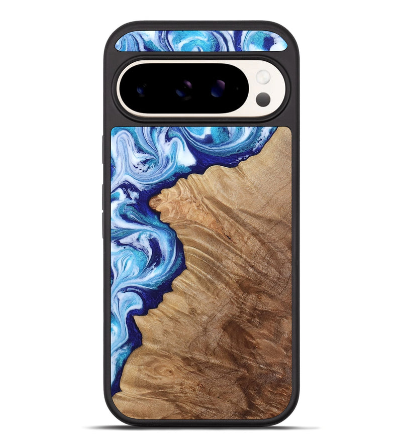 Pixel 10 Pro XL Wood Phone Case - Adah (Blue, 811742)