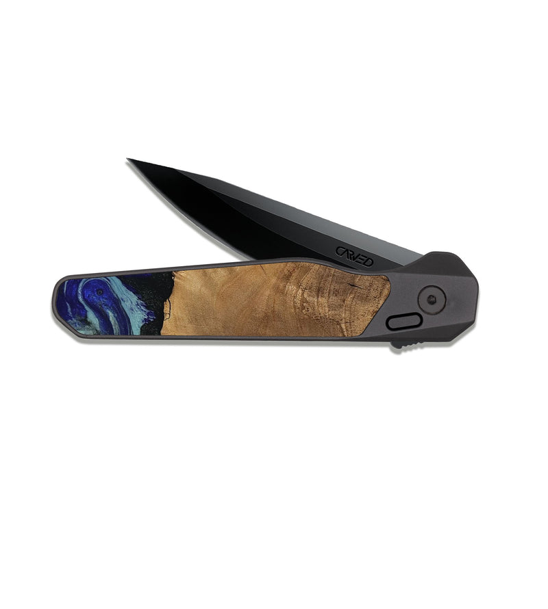 EDC Dark Slate Wood Pocket Knife - Dayna (Blue, 811745)