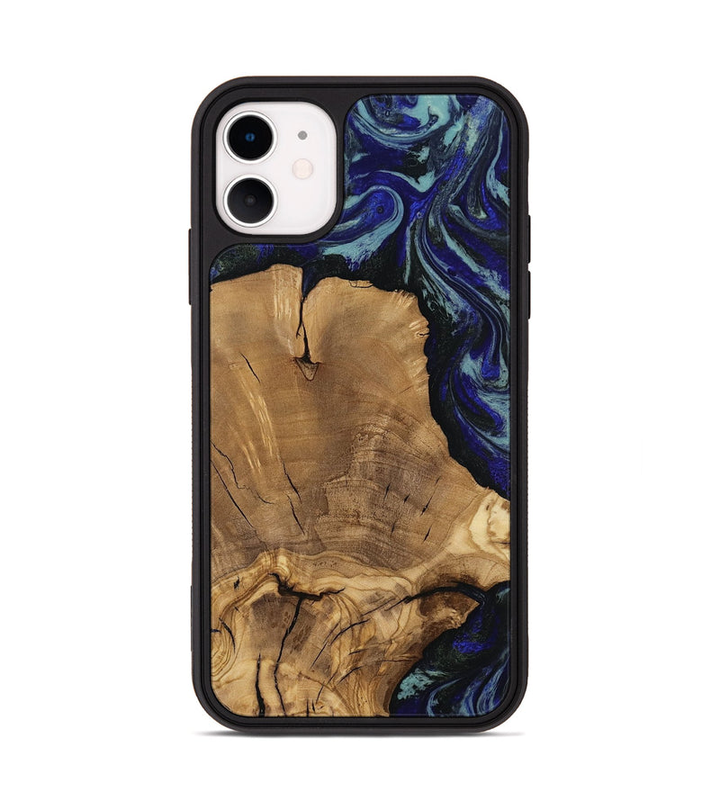 iPhone 11 Wood Phone Case - Dayna (Blue, 811745)