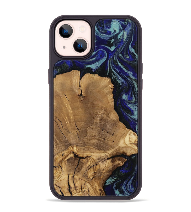 iPhone 14 Plus Wood Phone Case - Dayna (Blue, 811745)