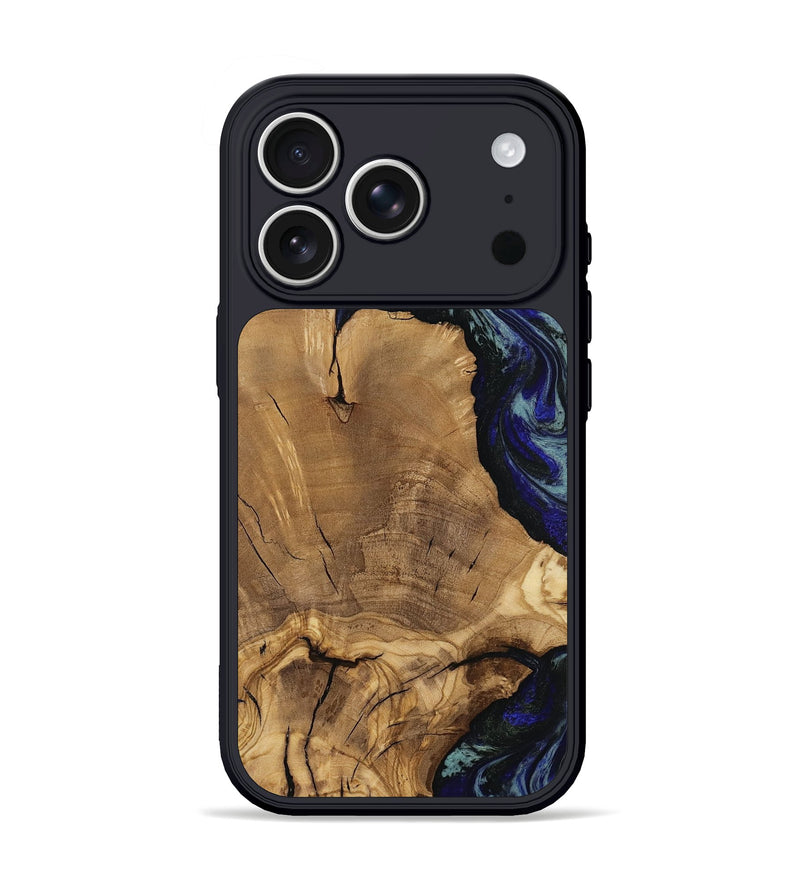 iPhone 17 Pro Wood Phone Case - Dayna (Blue, 811745)