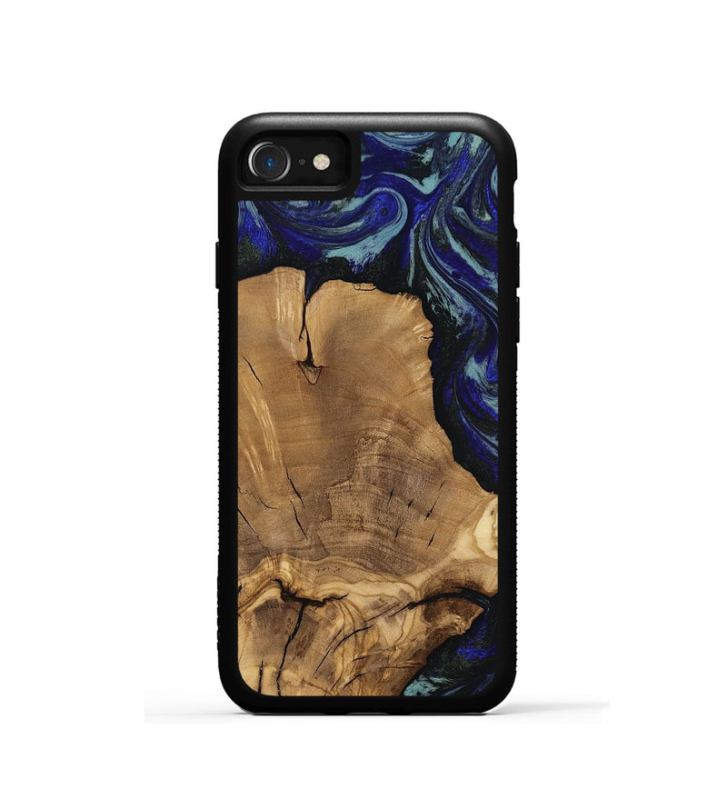 iPhone SE Wood Phone Case - Dayna (Blue, 811745)