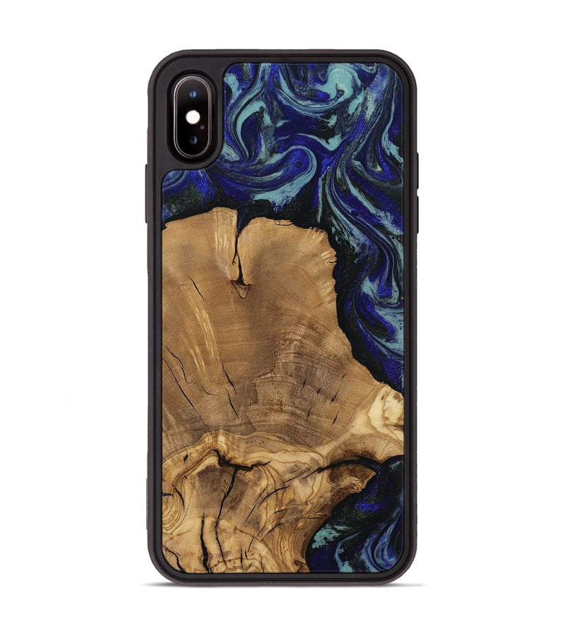 iPhone Xs Max Wood Phone Case - Dayna (Blue, 811745)