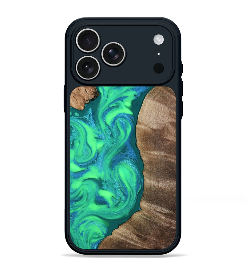 iPhone 17 Pro Max Wood Phone Case - Neil (Green, 811746)