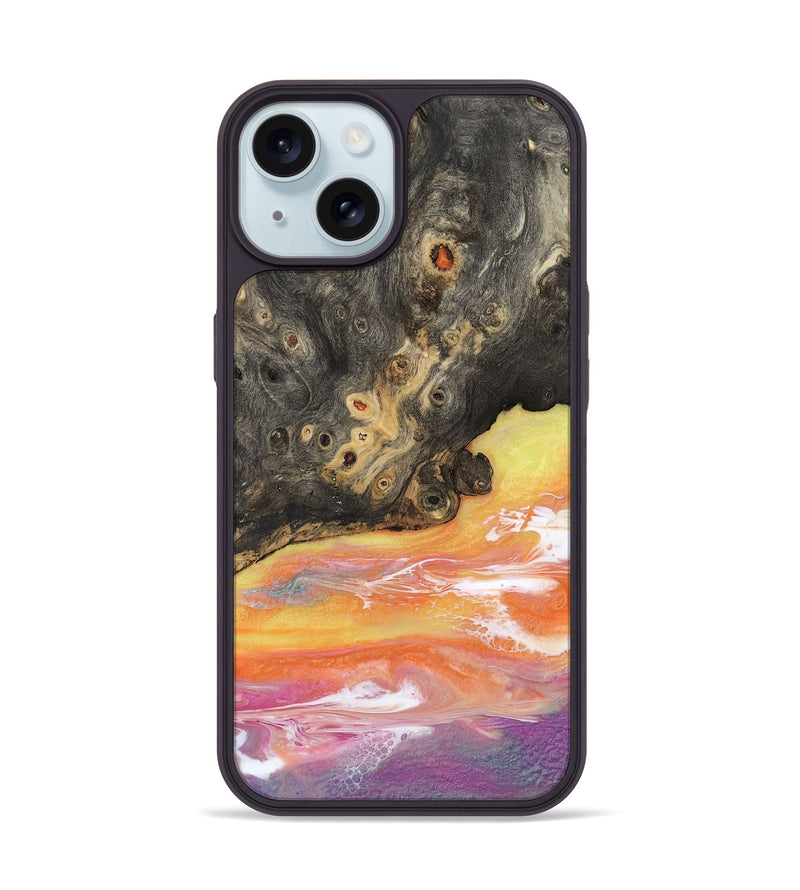 iPhone 15 Wood Phone Case - Oscar (Purple, 811788)