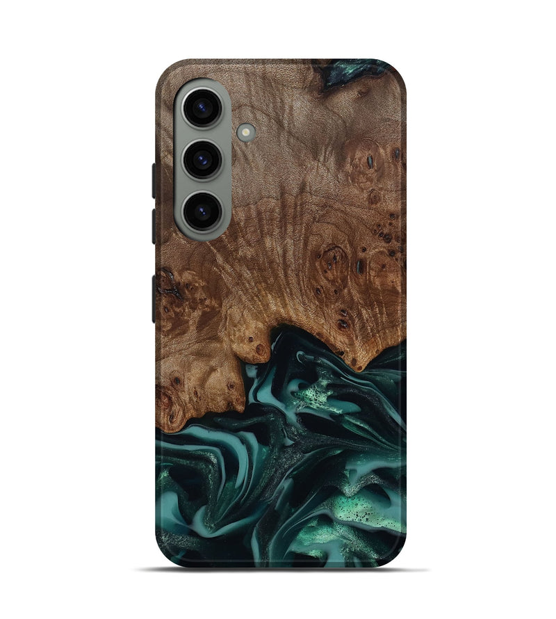 Galaxy S24 Wood Live Edge Phone Case - Abigail (Green, 811799)