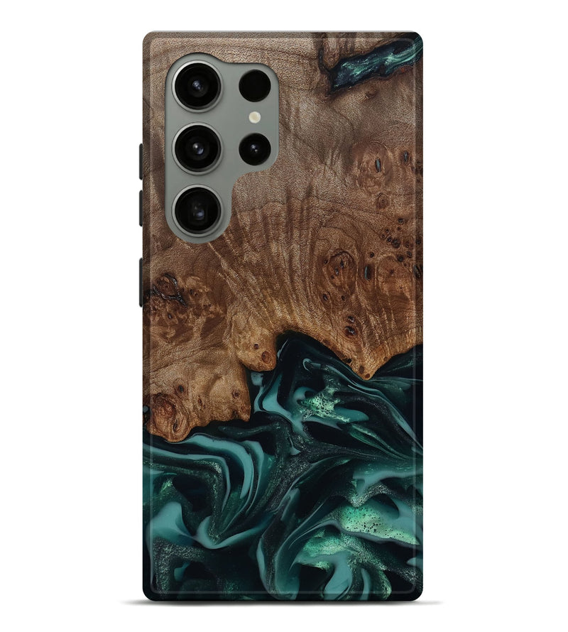 Galaxy S24 Ultra Wood Live Edge Phone Case - Abigail (Green, 811799)