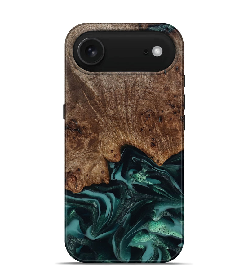iPhone 17 Air Wood Live Edge Phone Case - Abigail (Green, 811799)