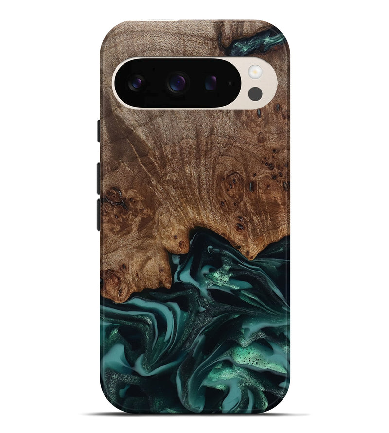 Pixel 10 Pro XL Wood Live Edge Phone Case - Abigail (Green, 811799)