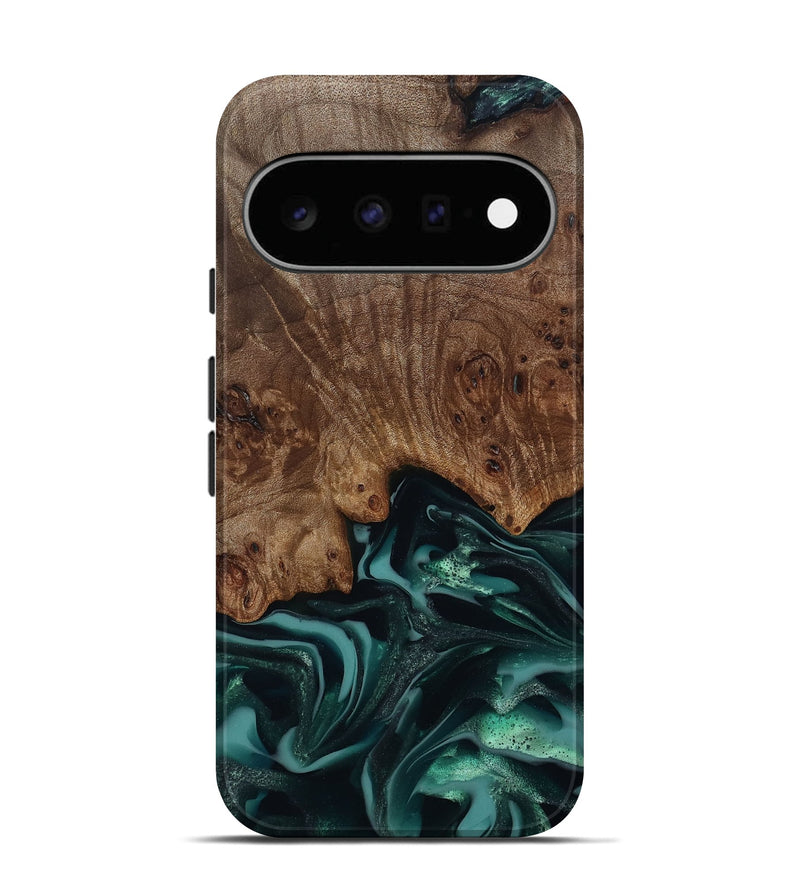 Pixel 11 Wood Live Edge Phone Case - Abigail (Green, 811799)