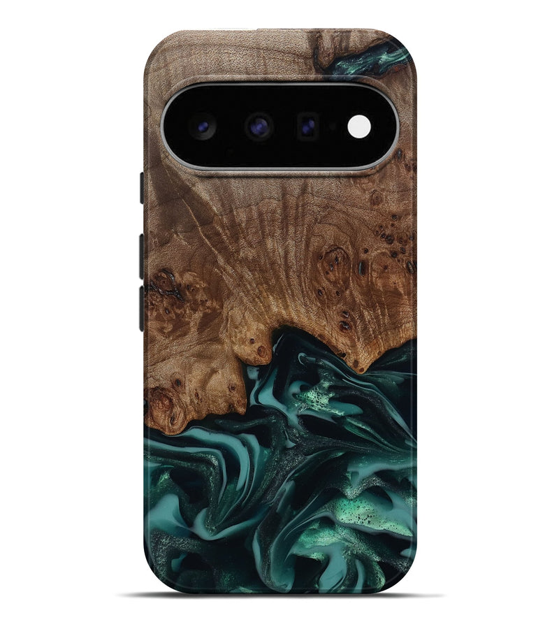Pixel 11 Pro XL Wood Live Edge Phone Case - Abigail (Green, 811799)