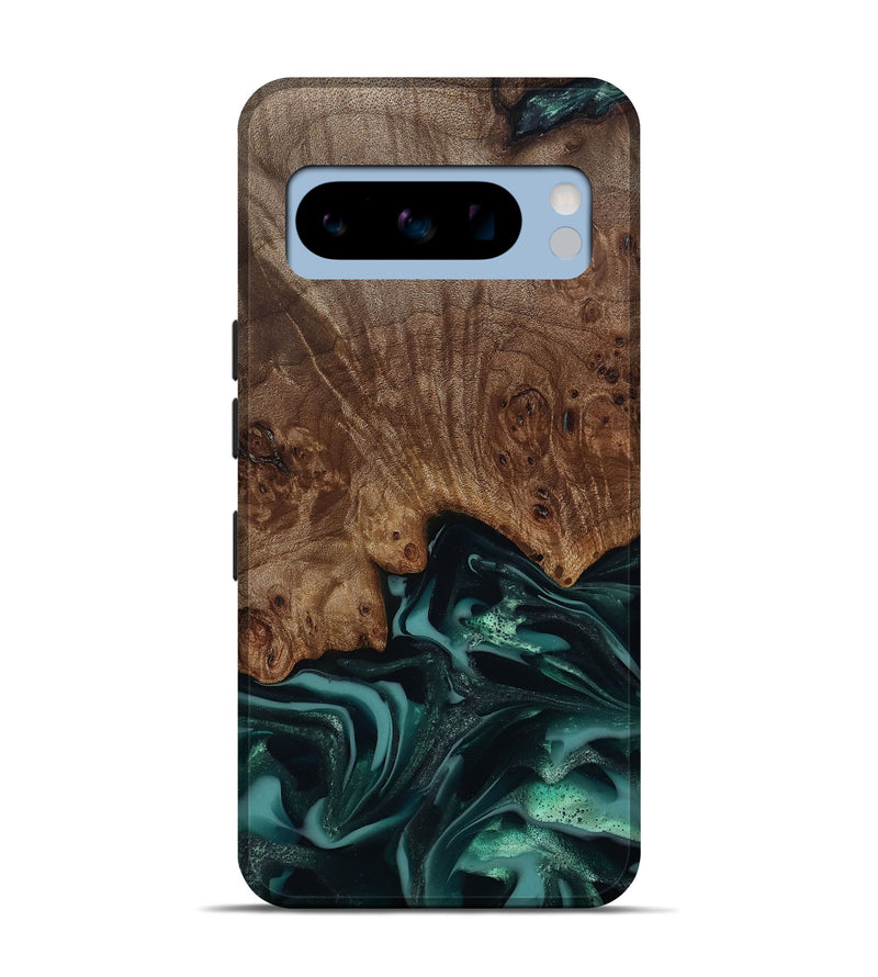 Pixel 8 Pro Wood Live Edge Phone Case - Abigail (Green, 811799)