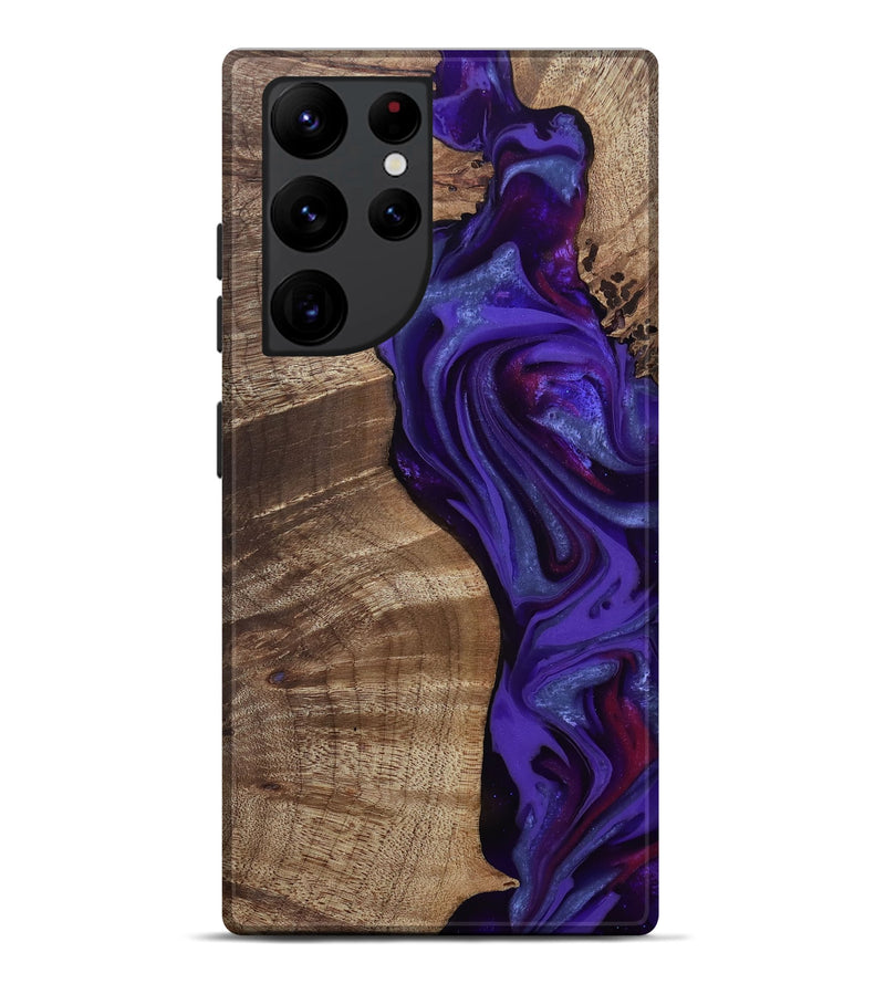 Galaxy S22 Ultra Wood Live Edge Phone Case - Aric (Purple, 811801)