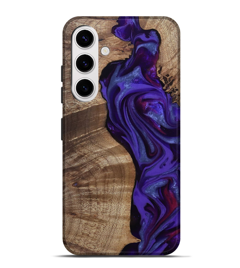 Galaxy S25 Plus Wood Live Edge Phone Case - Aric (Purple, 811801)