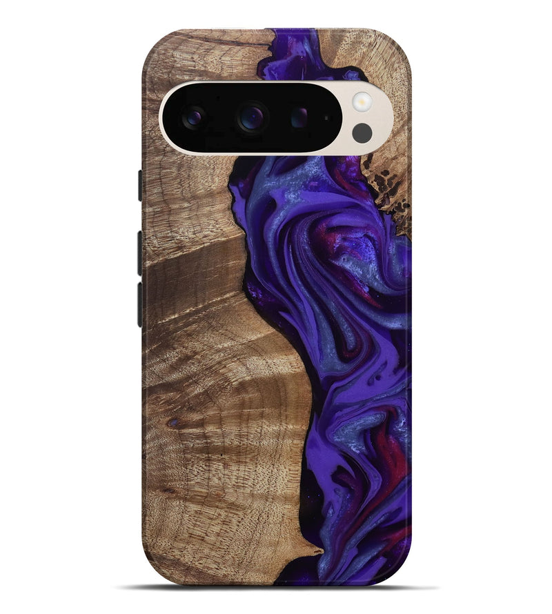 Pixel 10 Pro XL Wood Live Edge Phone Case - Aric (Purple, 811801)