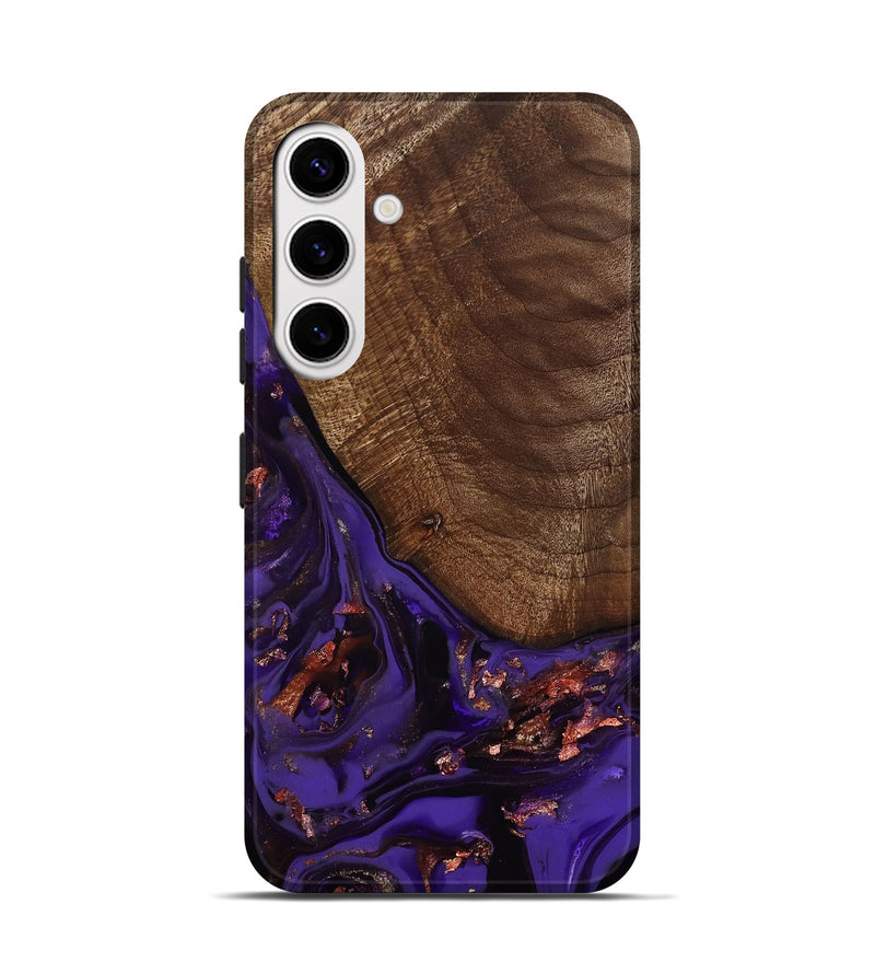 Galaxy S25 Wood Live Edge Phone Case - Avah (Purple, 811803)
